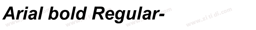 Arial bold Regular字体转换